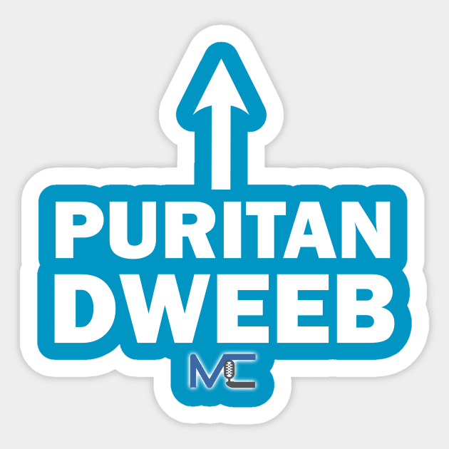 Puritan Dweeb Sticker by Miscast Designs